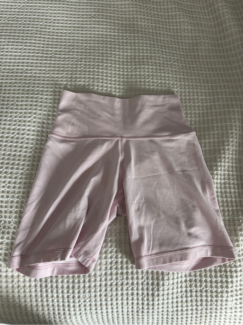 Aritzia Light Pink High-Waist Bike Shorts